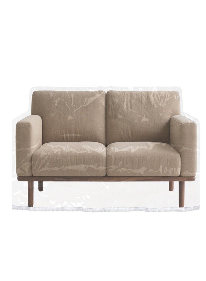 Klmnop Clear Plastic Loveseat Cover 84" W x 40" D x 36" RH x 18" FH, Water Resistant Sofa Protector Cove for Pets Scratch(Clear) - Image 1
